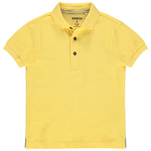 Polo de manga corta de algodón ecológico liso 