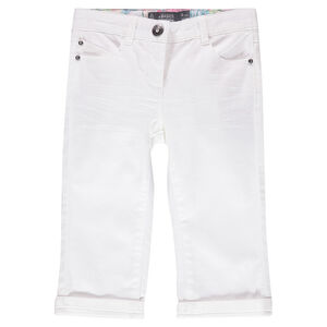 Pantalón corto de sarga lisa 