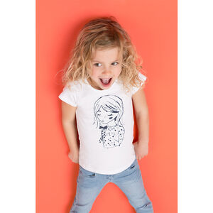 Camiseta de manga corta de punto con estampado de muñeca  Main Camiseta de manga corta de punto con estampado de muñeca