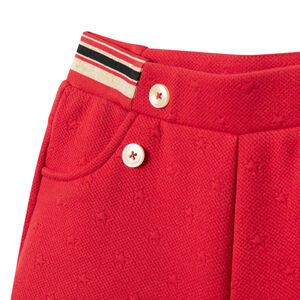 Pantalón corto con estrellas jacquard y botones fantasía   