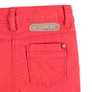 Pantalón corte slim de sarga lisa  Main Pantalón corte slim de sarga lisa