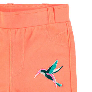 Jeggings de corte slim con pájaro bordado y bolsillos  Main Jeggings de corte slim con pájaro bordado y bolsillos