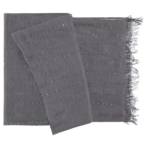 Fular de tejido vaporoso de viscosa con lentejuelas plateadas 