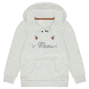 Sudadera de felpa con texto brillante estampado  Main Sudadera de felpa con texto brillante estampado