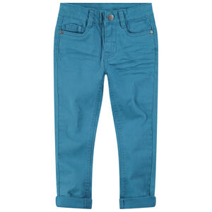 Pantalón de twill teñido con bolsillo tipo plastrón en la parte trasera 