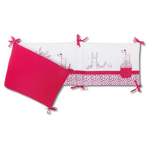 Protector de cuna de popelina de algodón estampado fantasía 