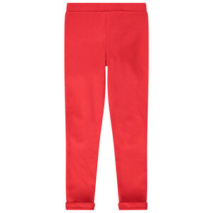 Jegging rojo de punto milano con estampado Minnie Disney 
