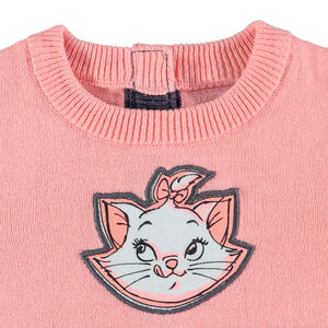 Vestido de punto de manga larga con lunares y parche de Marie de Los Aristogatos ©Disney  