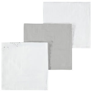 Lot de 3 langes en coton motif étoile 