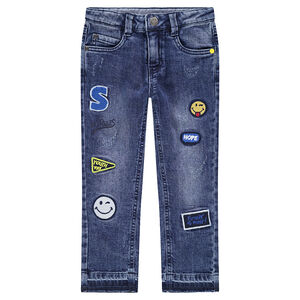 Vaqueros condes efecto desgastado y parches ©Smiley 