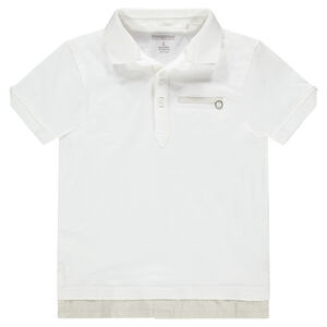 Polo de manga corta con bolsillo de fantasía 