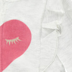 Chaqueta de felpa con capucha y volantes y dibujo de fantasía 