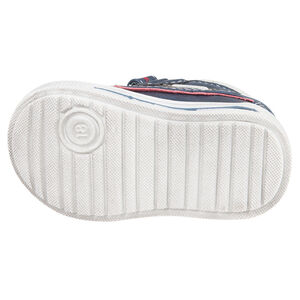Calzados con velcro barco de aspecto cuero 
