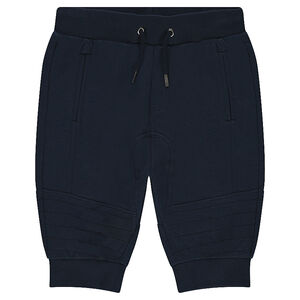 Júnior - Bermudas de muletón liso de tiro bajo 