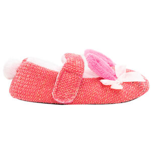 Patucos de punto mezclado con dorado y orejas de conejo de relieve 