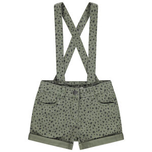 Short à bretelles imprimé all-over 