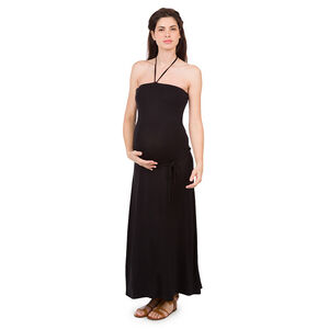 Vestido largo de premamá con corpiño 