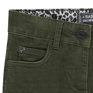 Pantalón de terciopelo corto liso 
