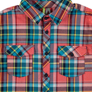 Júnior - Camisa de manga larga a cuadros con bolsillos 