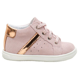 Botines de cuero con cordones y aplicaciones brillantes 