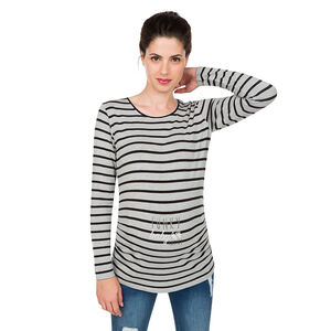 Camiseta de manga larga de premamá de punto liso 