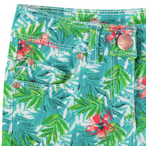Pantalón de algodón de fantasía con estampado tropical all over  Main Pantalón de algodón de fantasía con estampado tropical all over