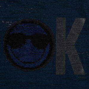 Camiseta de manga corta de punto con dibujo de ©Smiley de lentejuelas mágicas 