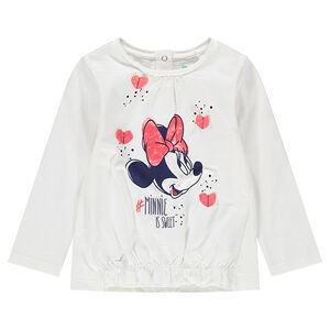 Camiseta de manga larga de punto con Minnie ©Disney estampada y corazones de relieve  