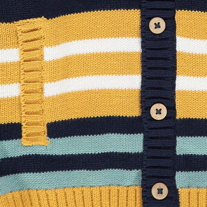 Chaqueta de punto de rayas y jacquard all over 