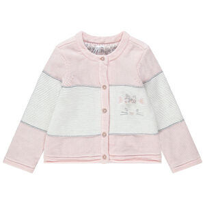 Gilet en tricot doublé polaire imprimé léopard 