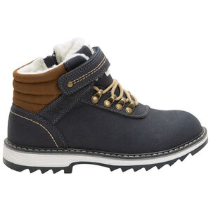 Botinas efecto cuero con cordones, cremallera y scratch 