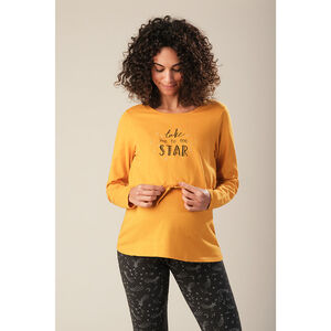 Camiseta de manga larga homewear con inscripción  