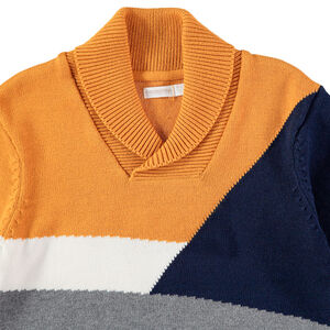 Jersey de punto con dibujos geométricos de jacquard 