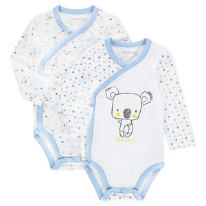 Juego de 2 bodies de punto de manga larga con koalas estampados 