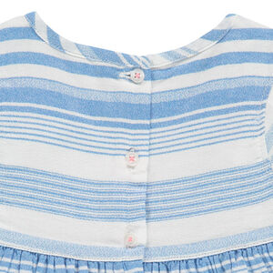 Robe rayée fantaisie en crêpe  