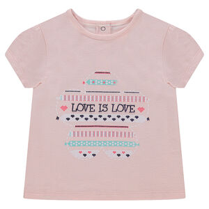 Tee-shirt manches courtes avec print fantaisie 