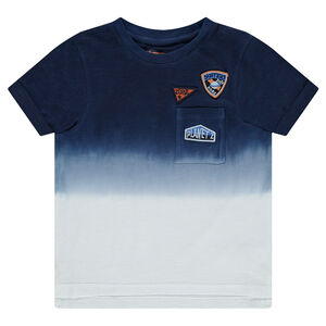 Camiseta de manga corta de punto con efecto tie-dye 