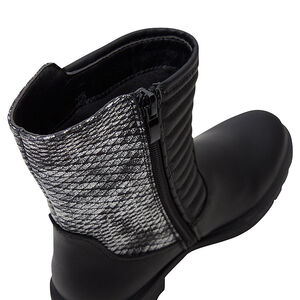 Botines negros efecto acolchado con remaches y apliques de serpiente 