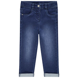 Jean effet used à poches forme chat 