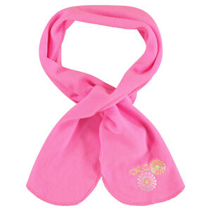 Bufanda de micropolar con bordado colorido 