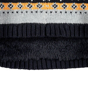 Snood de punto con dibujo de jacquard y forro de borreguillo 