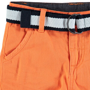 Bermudas de algodón teñido con cinturón desmontable 