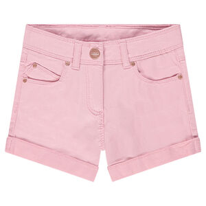 Pantalón corto de algodón de fantasía con detalles rosas dorados  Main Pantalón corto de algodón de fantasía con detalles rosas dorados