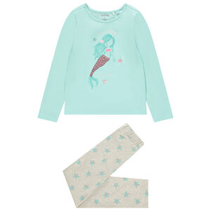 Pyjama en jersey print sirène pailletée  Main Pyjama en jersey print sirène pailletée