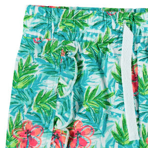 Pantalón corto de algodón con estampado de fantasía all over 