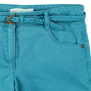Pantalón teñido de tela de fantasía con cinturón trenzado desmontable  Main Pantalón teñido de tela de fantasía con cinturón trenzado desmontable