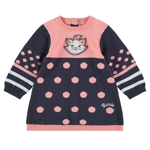 Vestido de punto de manga larga con lunares y parche de Marie de Los Aristogatos ©Disney  