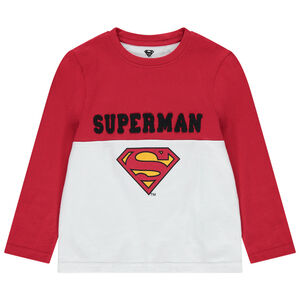 T-shirt manches longues bicolore print Superman 