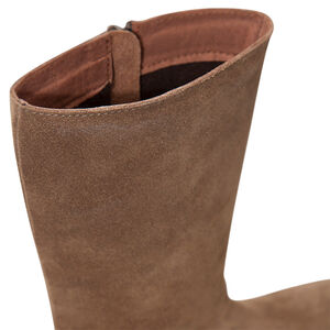 Botas de cuero de ante camel 