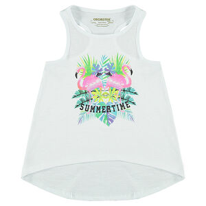 Camiseta con espalda nadador y estampado de fantasía 